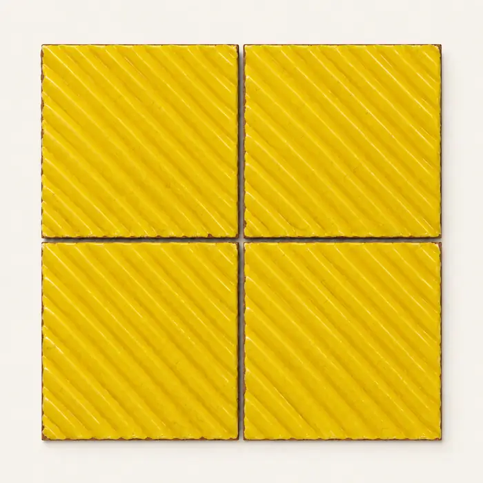 Estriado / Liso Amarillo Ceramico